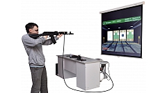 Интерактивный лазерный стрелковый тренажер "Штурмовик-3" (имитация отдачи, одиночные и автоматические выстрелы)