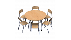Комбинация столов для групповых занятий 1200х1200х580/820 мм